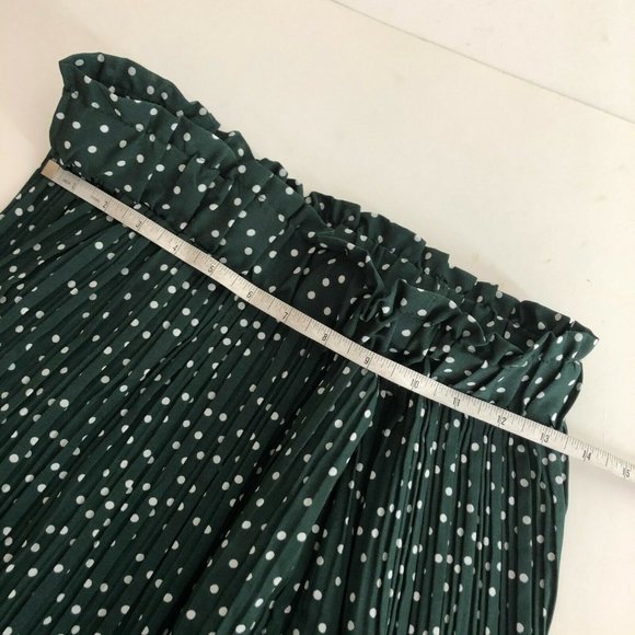 Exlura Womens High Waist Polka Dot Pleated Skirt M - Picture 5 of 6